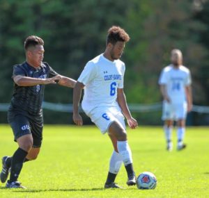 Zach Elmore plays for Colby-Sawyer College in a game last season. Elmore, a Berlin, Vt., resident, has been named The Sharon Academy's boys soccer head coach, replacing Rob Stainton.