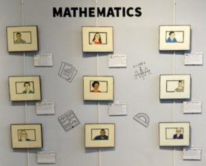 MS Math teacher Tracy Gillespie creates art project to honor mathematicians