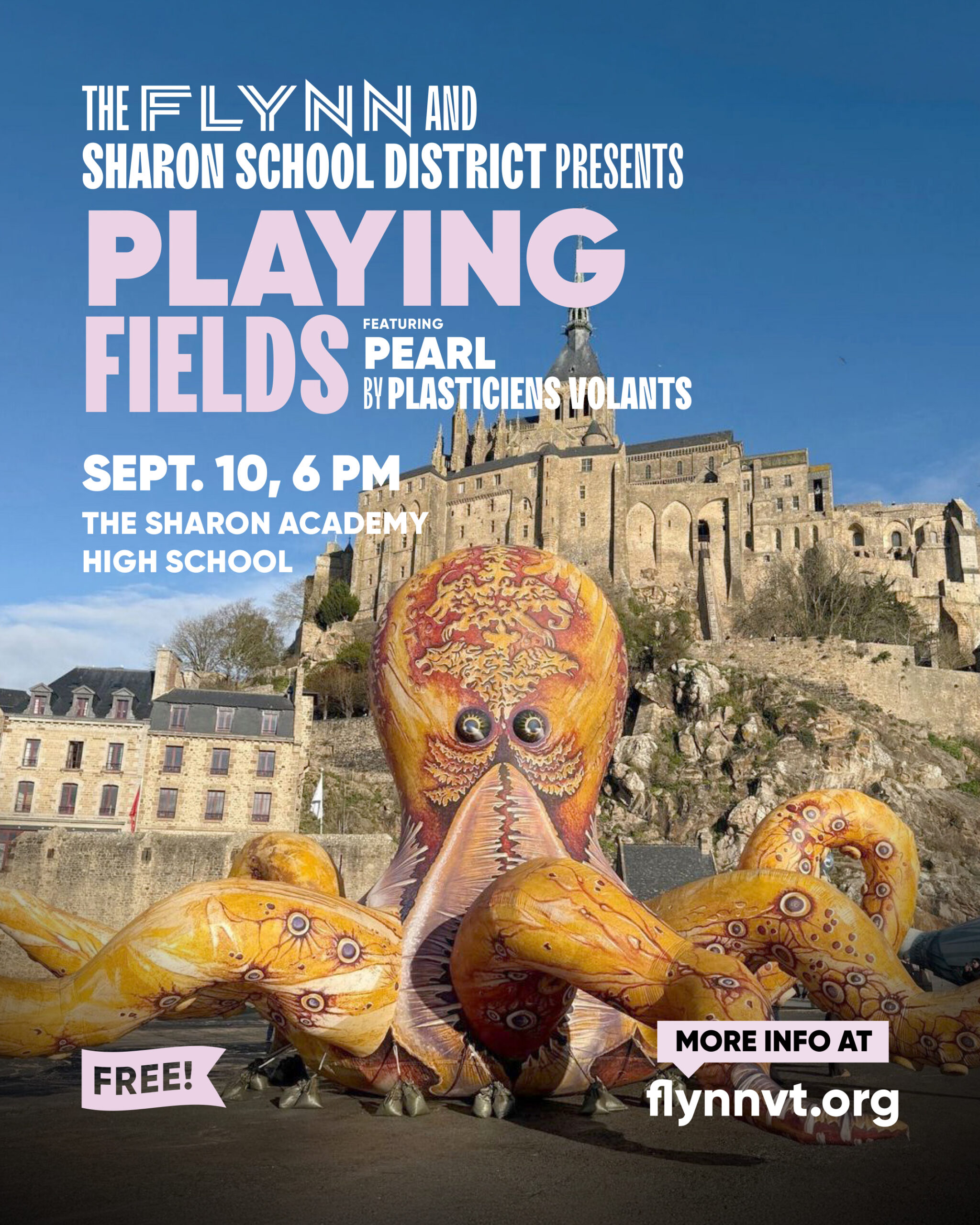 FLYNN Playing Fields returns to Sharon Sept 10!